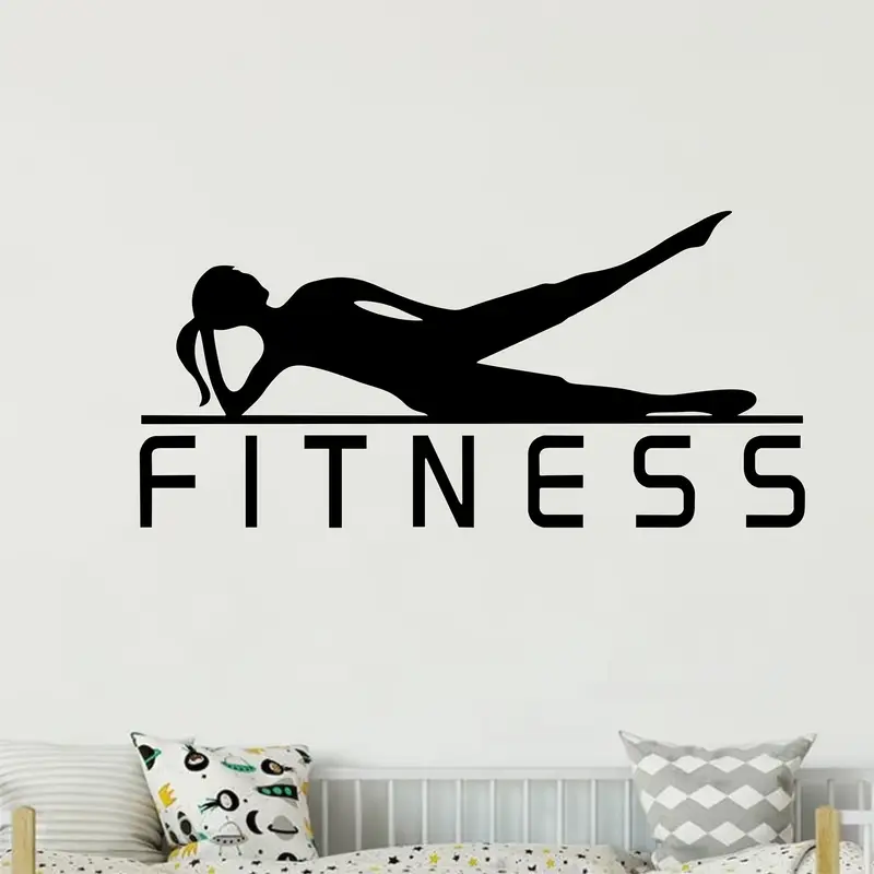 Yoga Fitness Wallpaper - A Vinyl Sticker of a Fitness