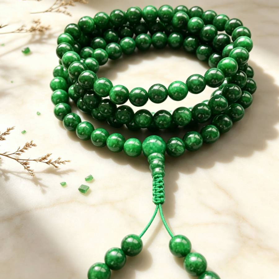 Yoga Health & Fitness Centre - 6mm 108 Natural Green jade beads
