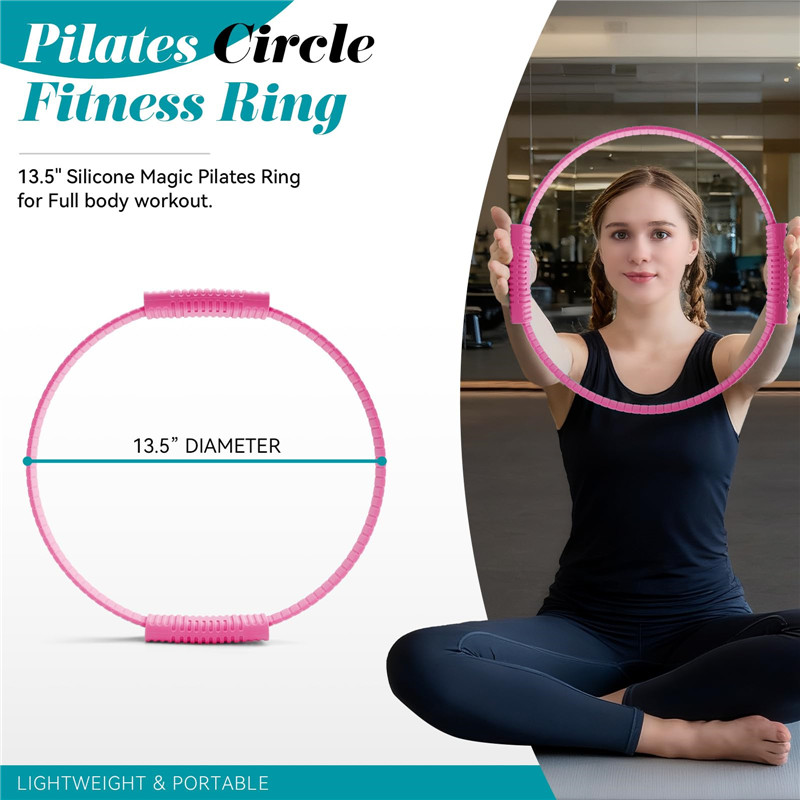 Pilates Ring Circle - Eco-Friendly Double Handle Silicone Yoga Ring