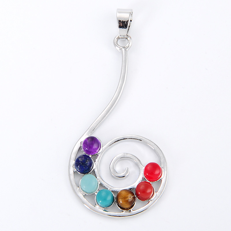 7 Chakra Stone Necklace Pendan - Yoga Health & Fitness Centre ulasan dan harga