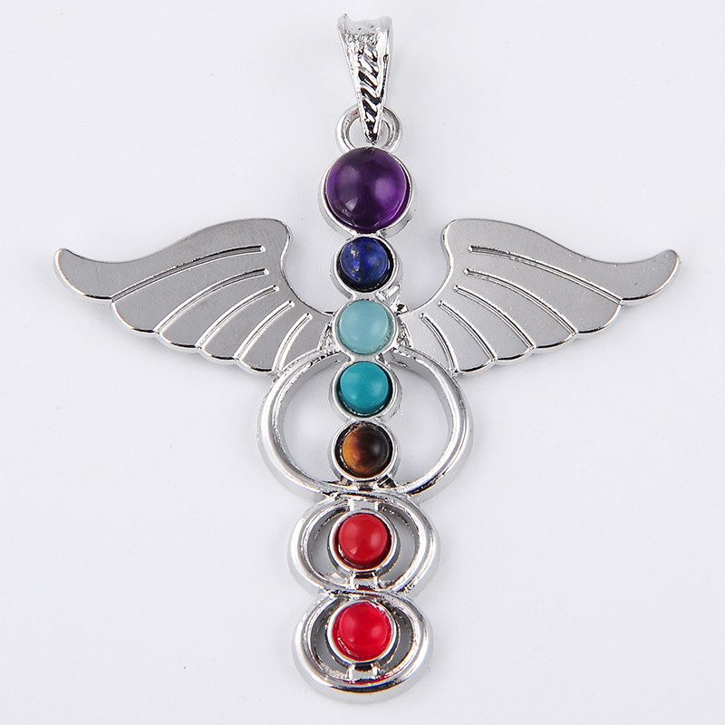 7 Chakra Stone Necklace Pendan - Yoga Health & Fitness Centre ulasan dan harga