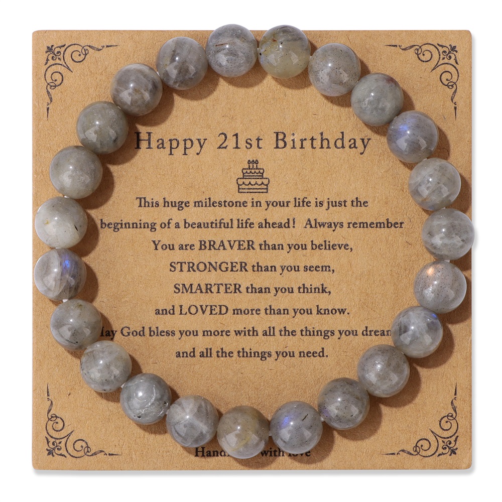 Natural Labradorite Bracelet 8 - Yoga Health & Fitness Centre ulasan dan harga