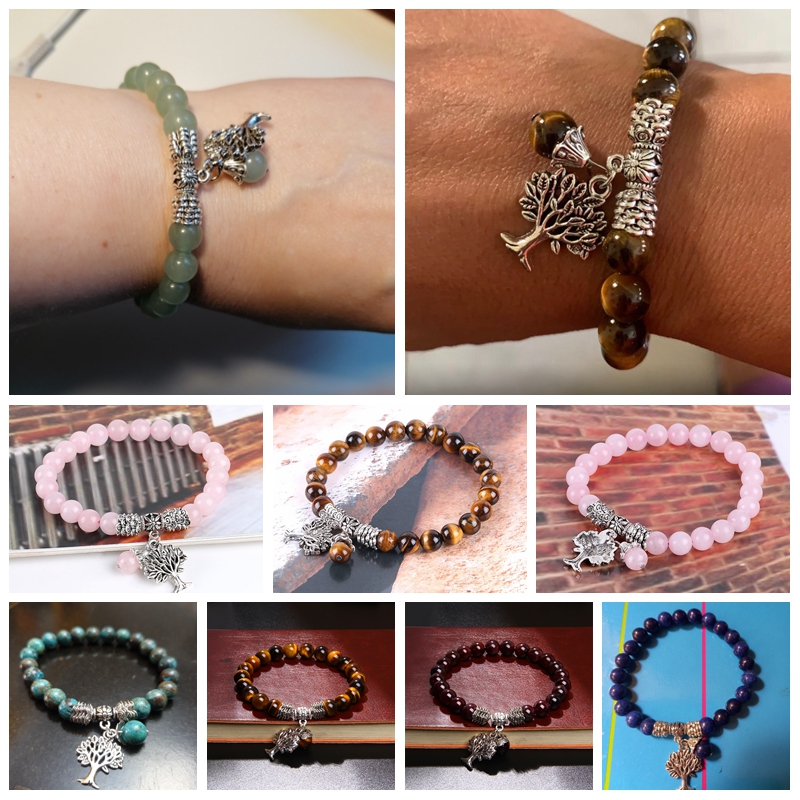 Women Bracelets Men Charm Natu - Yoga Health & Fitness Centre ulasan dan harga