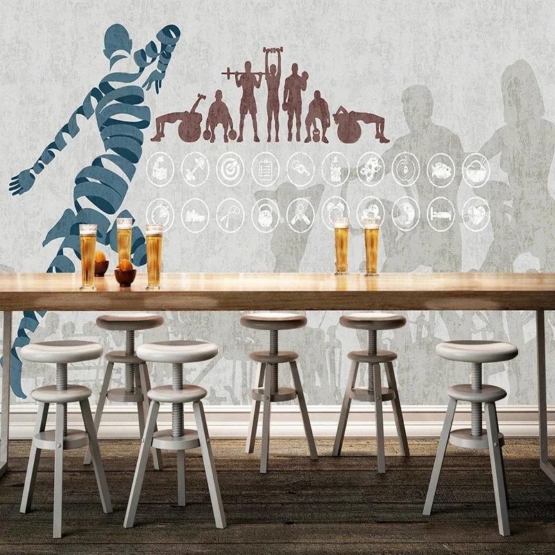 Custom Modern Sports Pattern W - Yoga Fitness Wallpaper ulasan dan harga