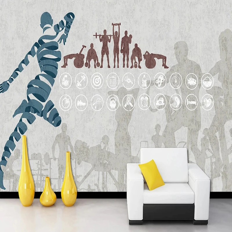 Custom Modern Sports Pattern W - Yoga Fitness Wallpaper ulasan dan harga