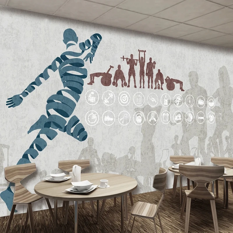 Custom Modern Sports Pattern W - Yoga Fitness Wallpaper ulasan dan harga