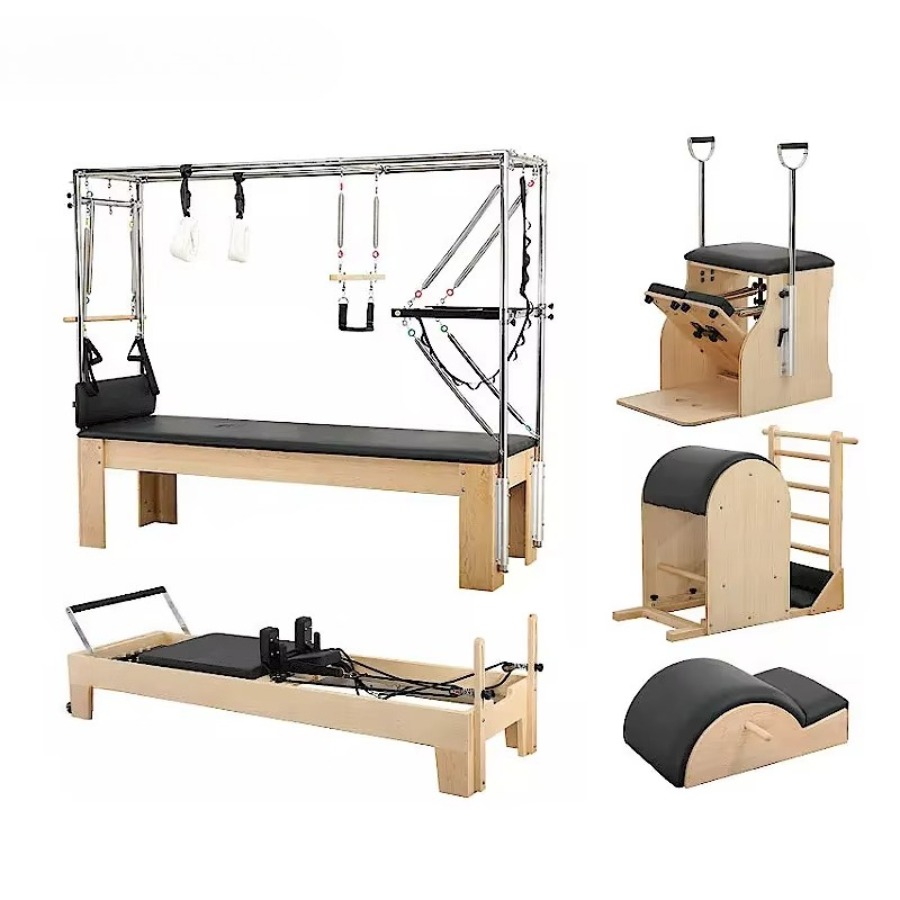 5 Pcs Yoga Pilates Set Wood Pi - Yoga Fitness Reformer ulasan dan harga