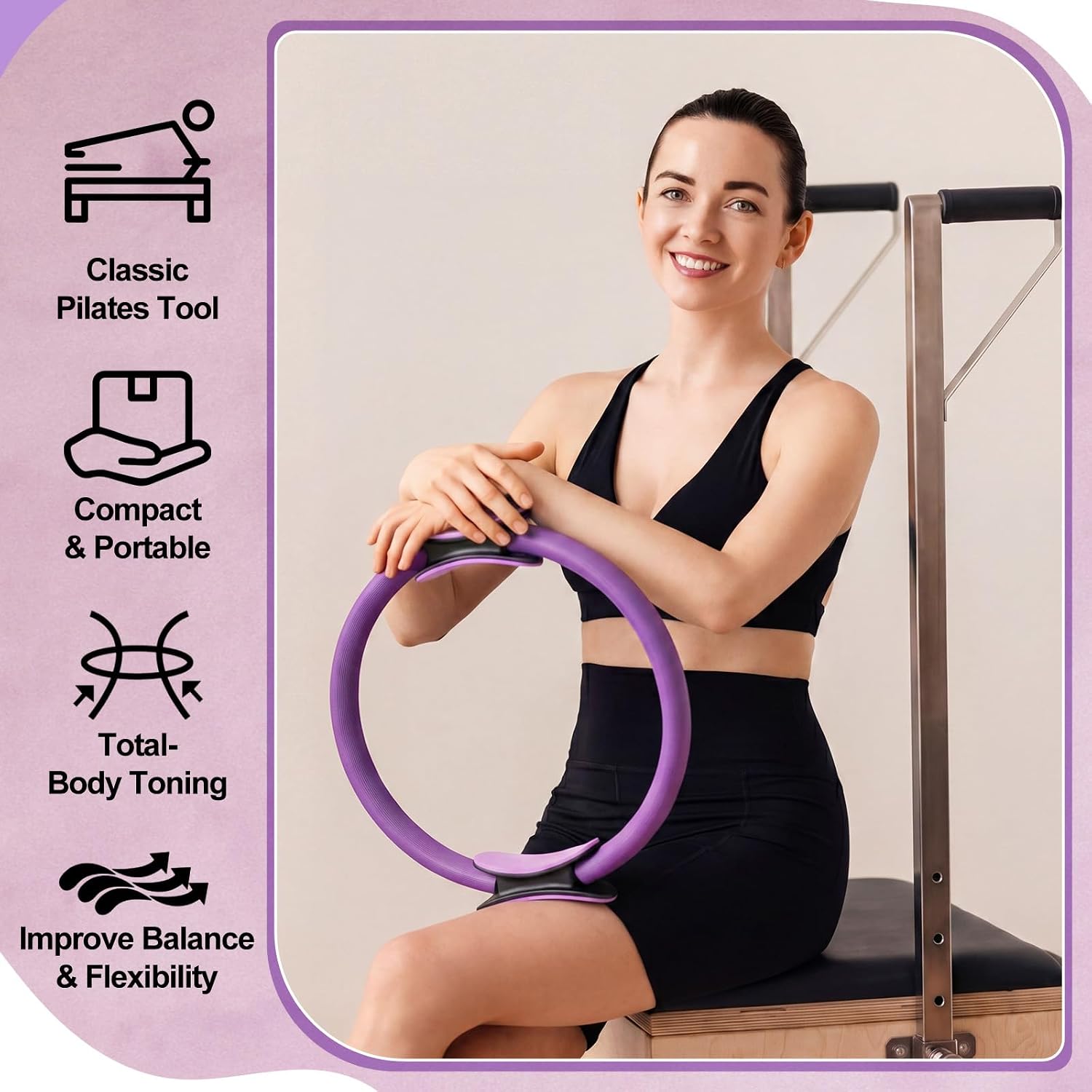 12 Pcs Pilates Ring Set Dual S - Pilates Ring Circle ulasan dan harga