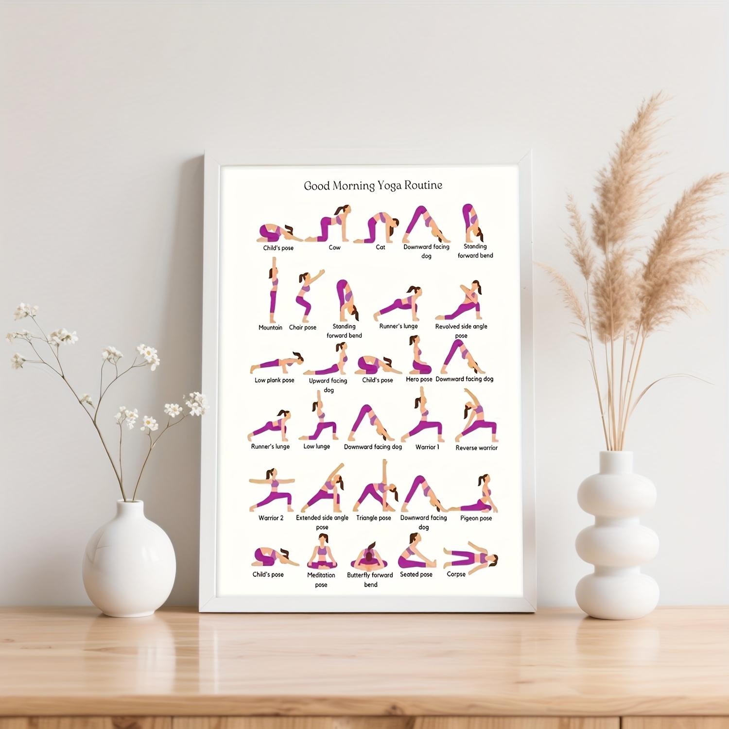 Yoga Practice Poster, Indoor D - Yoga Fitness Wallpaper ulasan dan harga