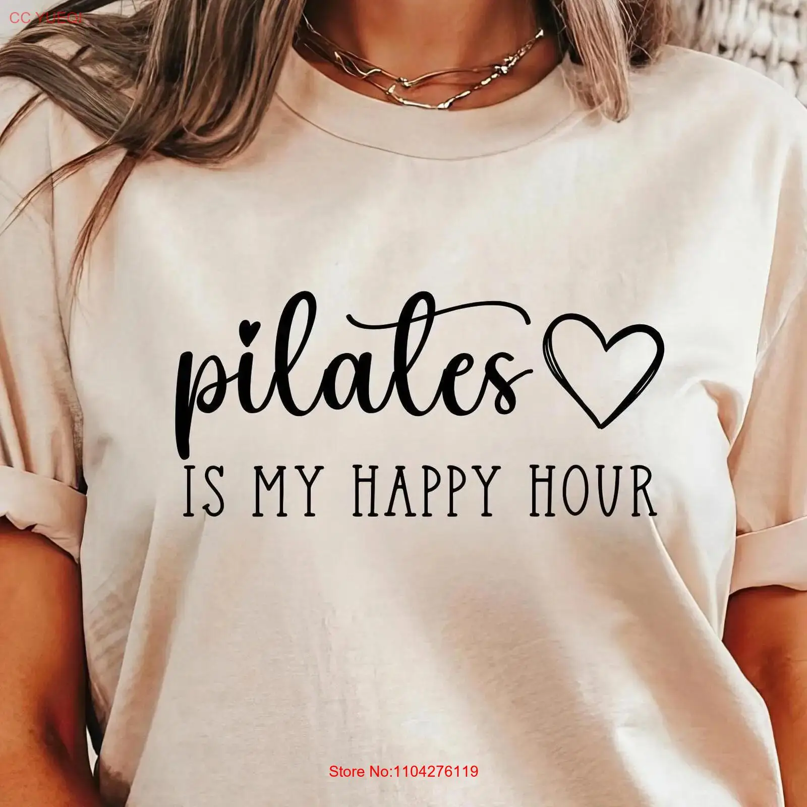 Pilates is my Happy Hour T Shi - Yoga And Fitness Instructor ulasan dan harga