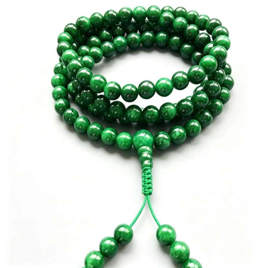 6mm 108 Natural Green jade bea - Yoga Health & Fitness Centre ulasan dan harga