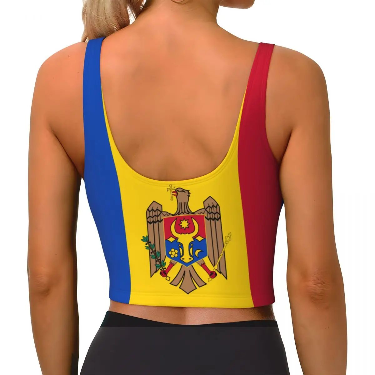 Moldova Flag Basic Tops Women  - Yoga Và Fitness ulasan dan harga