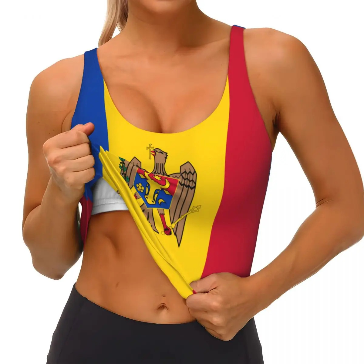 Moldova Flag Basic Tops Women  - Yoga Và Fitness ulasan dan harga