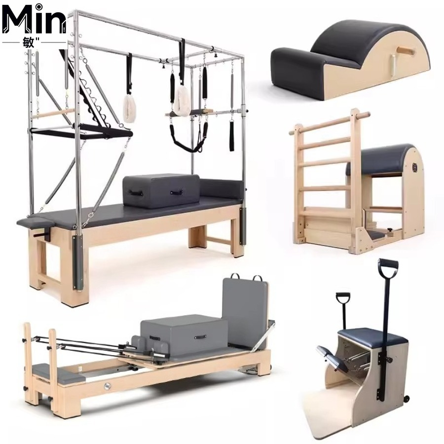 5 Pcs Set Wood Pilates Reforme - Yoga Fitness Reformer ulasan dan harga