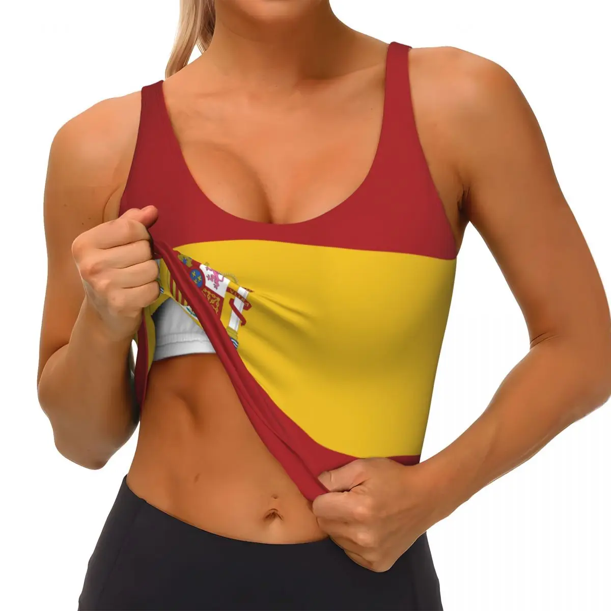 Spain Flag Basic Tops Women Sa - Yoga Và Fitness ulasan dan harga