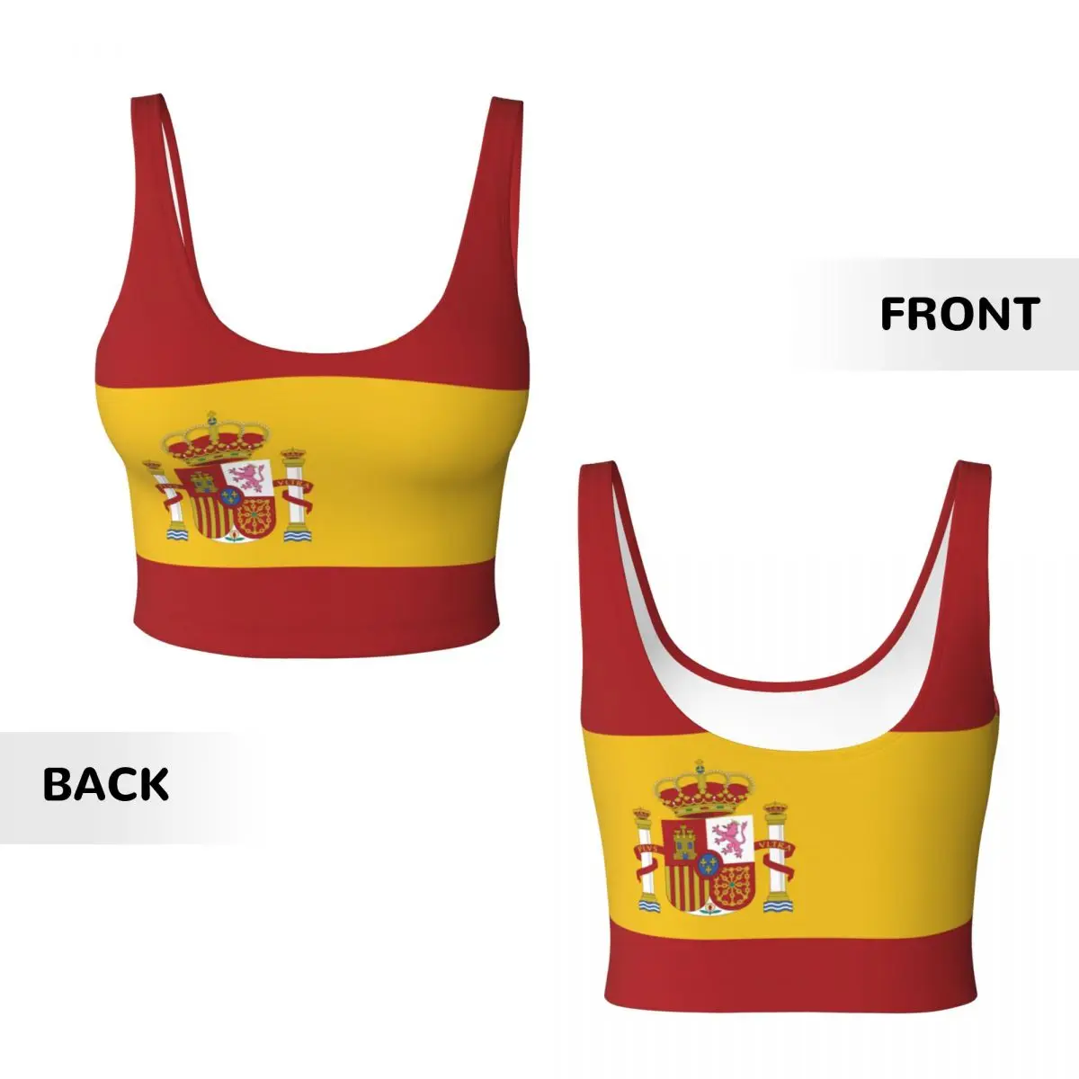 Spain Flag Basic Tops Women Sa - Yoga Và Fitness ulasan dan harga